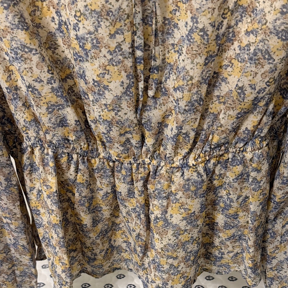 Mittoshop Blue and Yellow Floral Blouse - Picture 8 of 9
